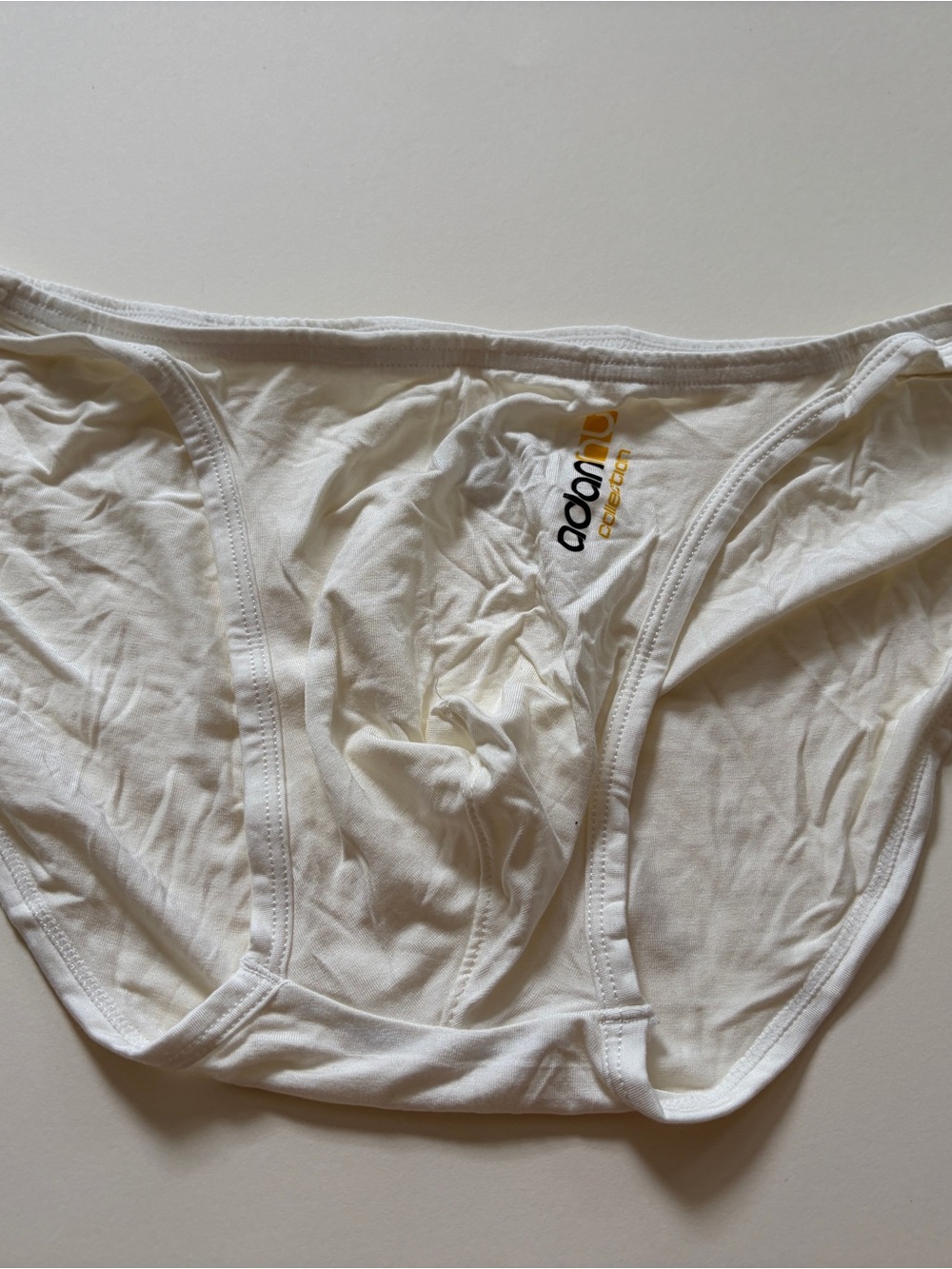 Men's White Briefs with Logo - Comfort Stretch